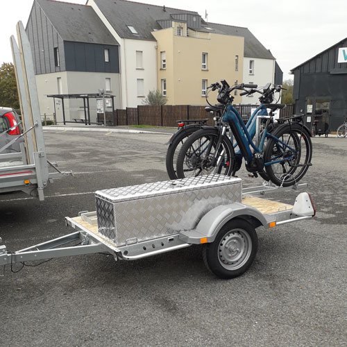 remorque de transport pour vélos électriques de 27.5 pouces et 29 pouces