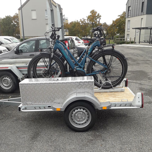 remorque de transport pour vélos électriques de 27.5 pouces et 29 pouces